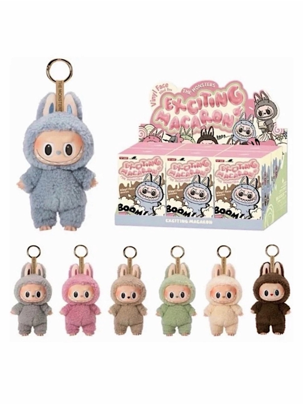 Pop Mart The Monsters Exciting Macaron Vinyl Face Plush Pendant Labubu